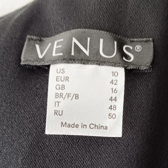 Venus One-Shoulder Draped Front Black Special Occasion Jumpsuit, Women's 10 - Picture 2 of 13